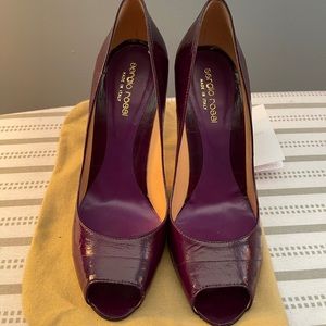 Eel skin Sergio Rossi open toe pumps